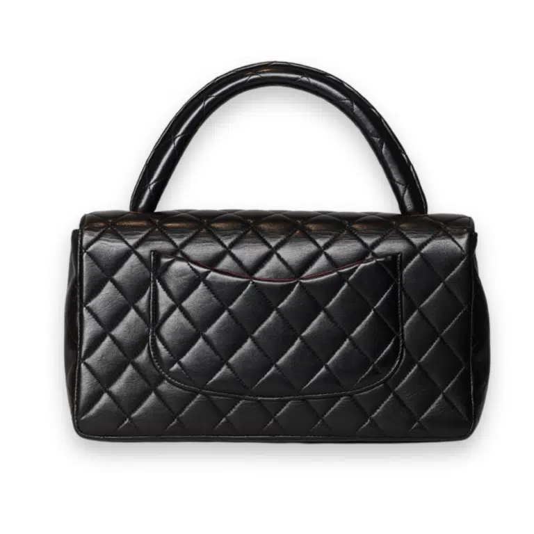 Chanel Vintage Twin Top Handbag in Lambskin – image 3