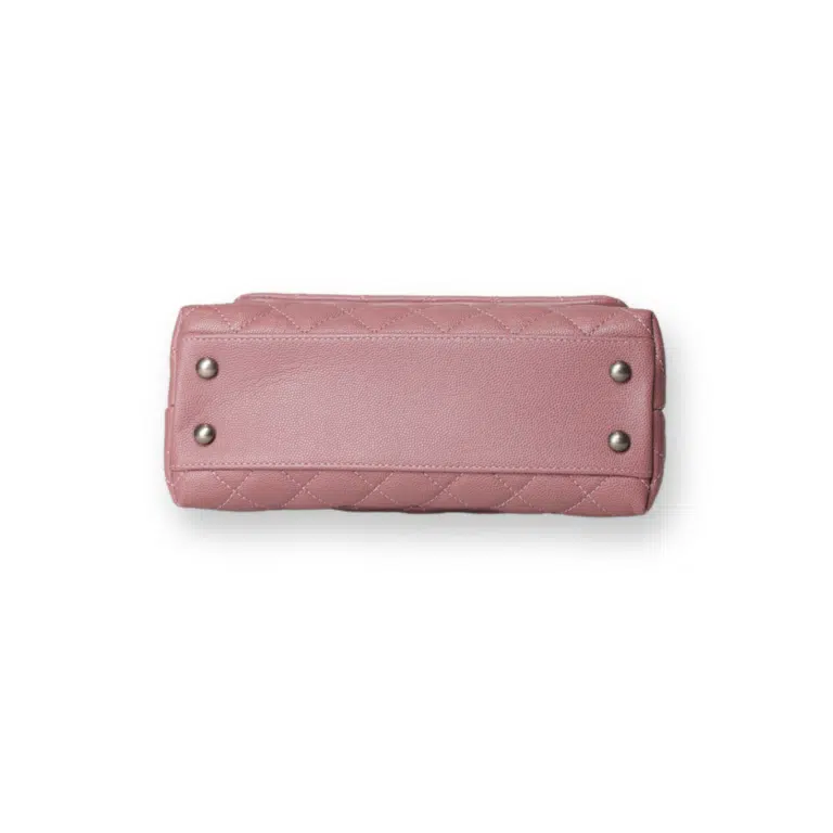 Chanel - Coco Handle Small Flap Bag Pink Caviar Leather/Lizard Top Handle  (Pre-Owned) – image 5