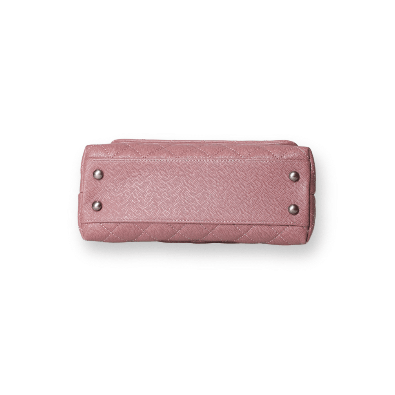 Chanel - Coco Handle Small Flap Bag Pink Caviar Leather/Lizard Top Handle  (Pre-Owned) - Image 5