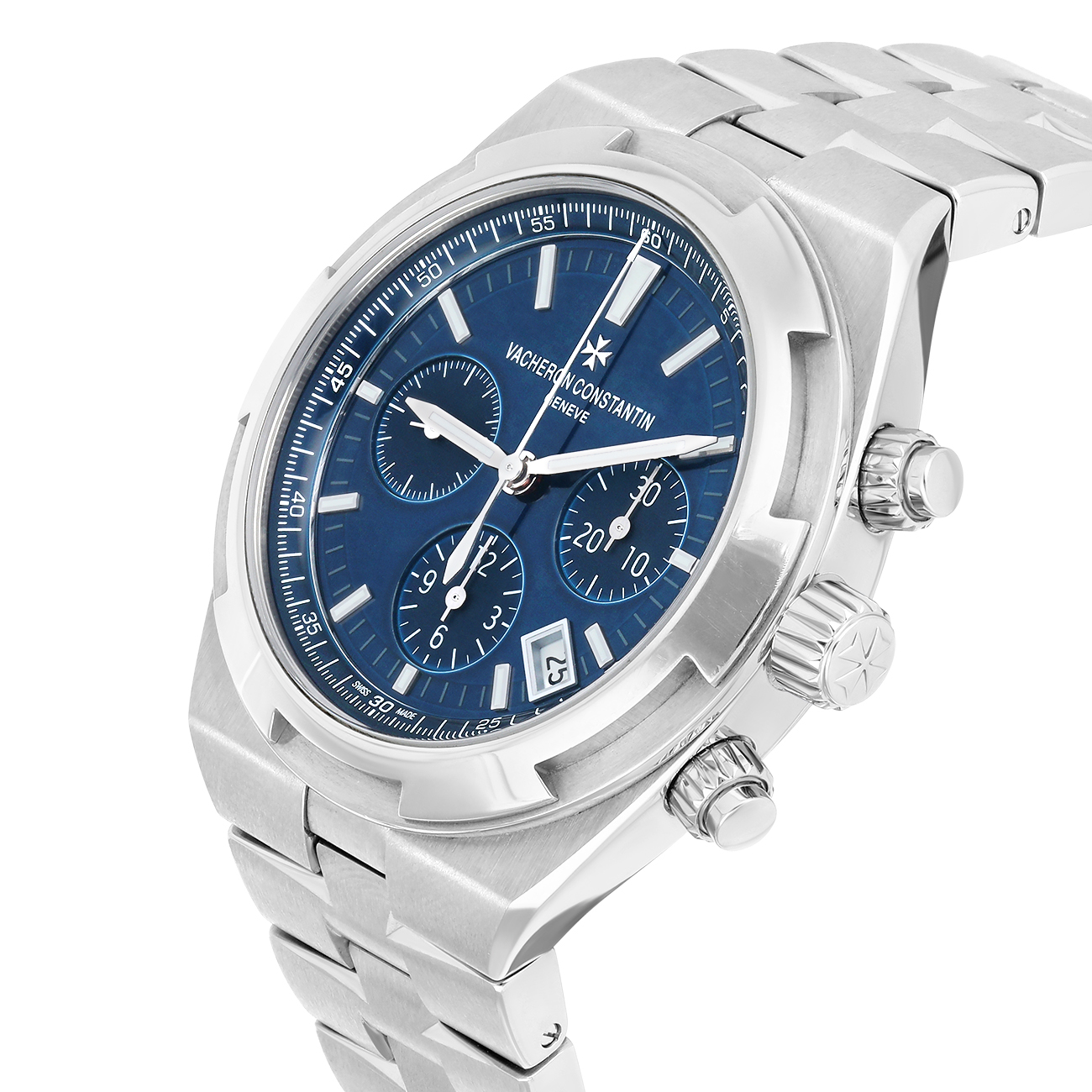 Vacheron Constantin Overseas 5500V/110A-B148 Blue Chronograph Dial Fixed Bezel Stainless Steel Watch - 2023