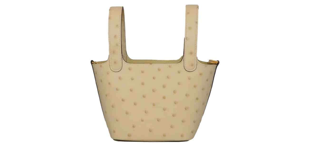 Hermes Picotin 18 Lock Vanille Ostrich
