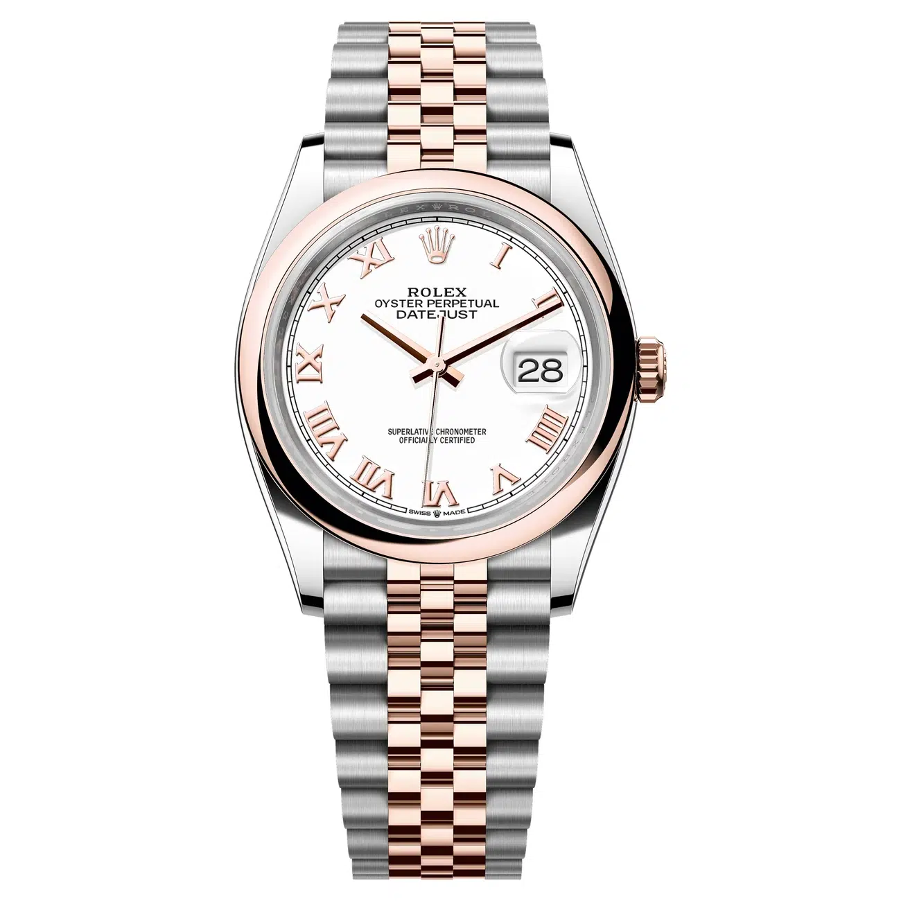 Rolex Datejust 126201-0015 White Dial 36 MM Two Tone Jubilee Bracelet