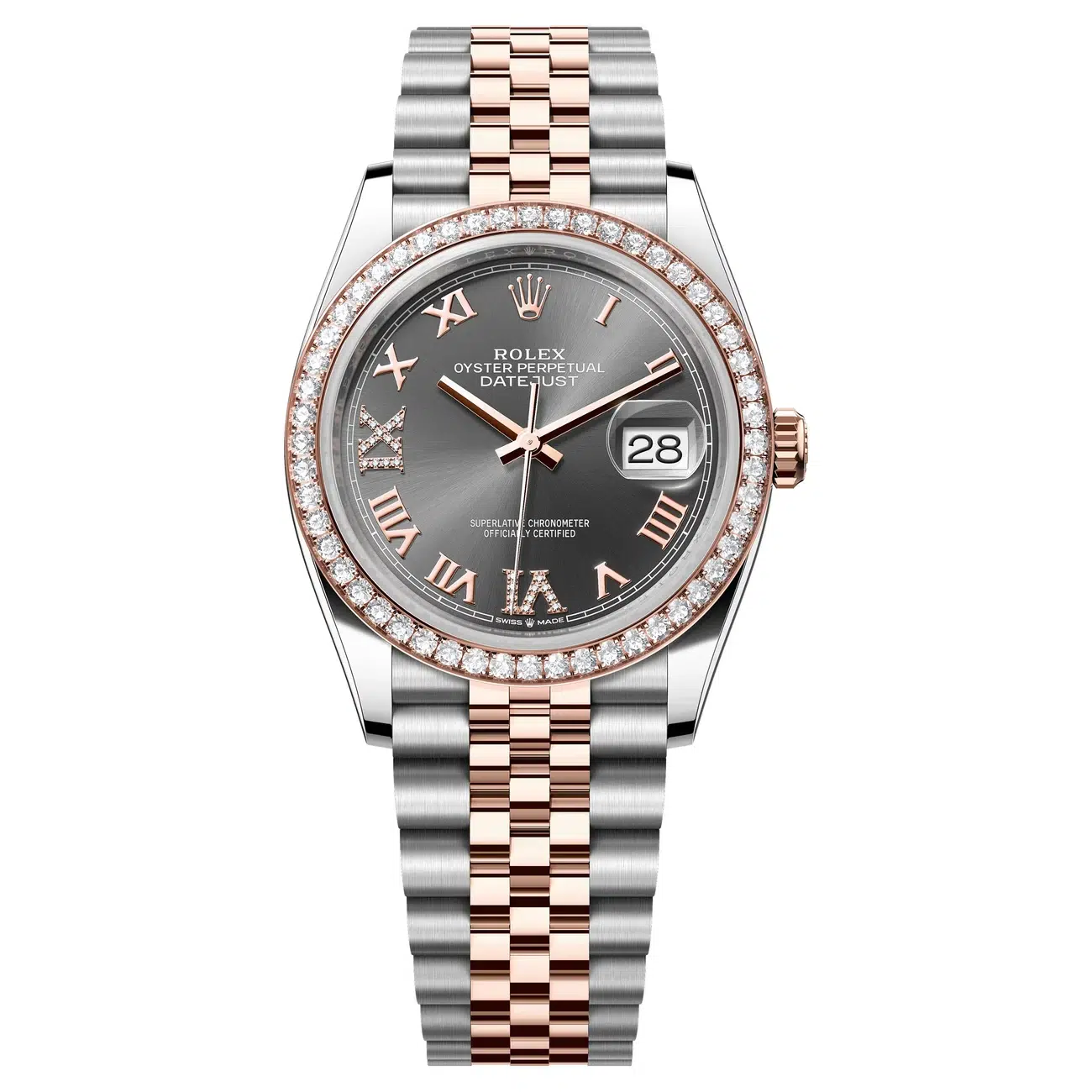 Rolex Datejust 126281rbr-0011 Slate Dial 36 MM Two-Tone Jubilee Bracelet