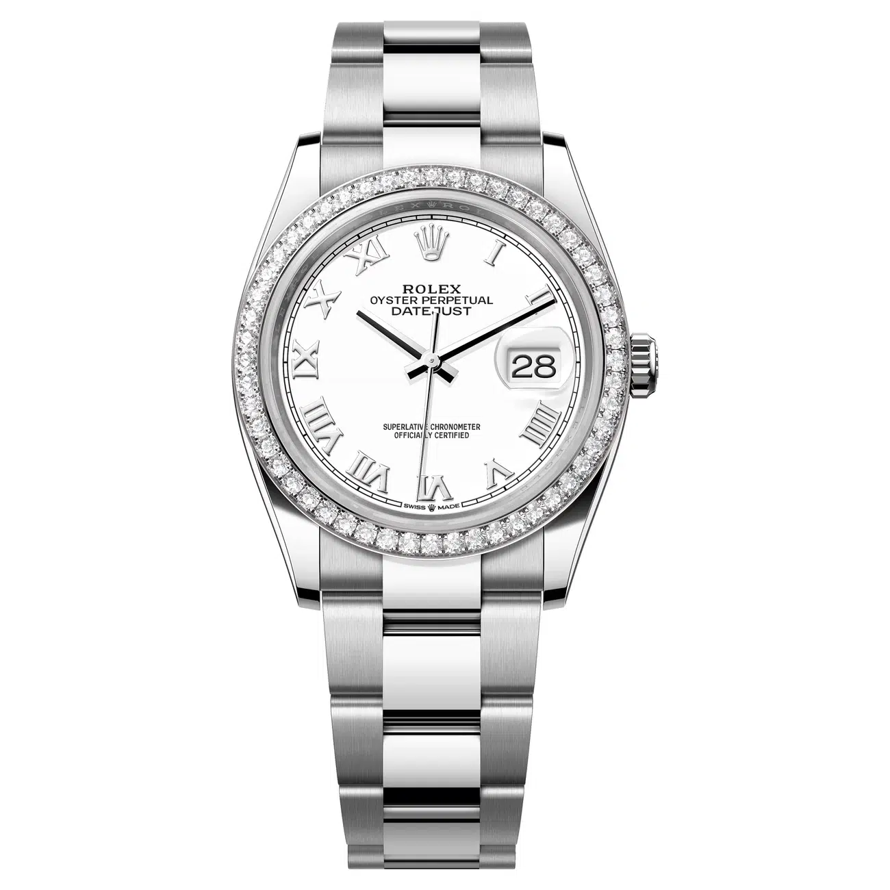 Rolex Datejust 126284rbr-0018 White Dial 36 MM Stainless Steel Oyster Bracelet