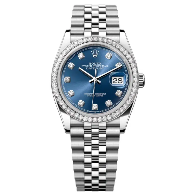 Rolex Datejust 36 126284RBR-0029 blue dial, Jubilee bracelet, diamond bezel