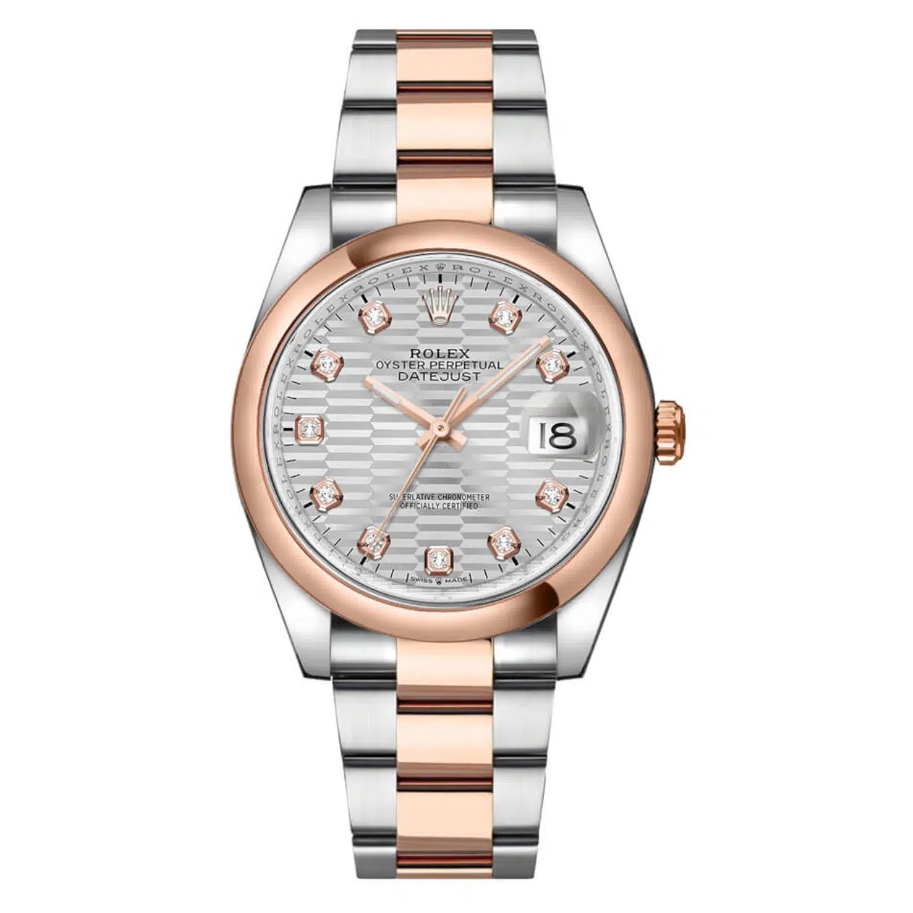 Rolex Datejust 126201-0040 Silver Fluted Dial Two Tone Oyster Bracelet