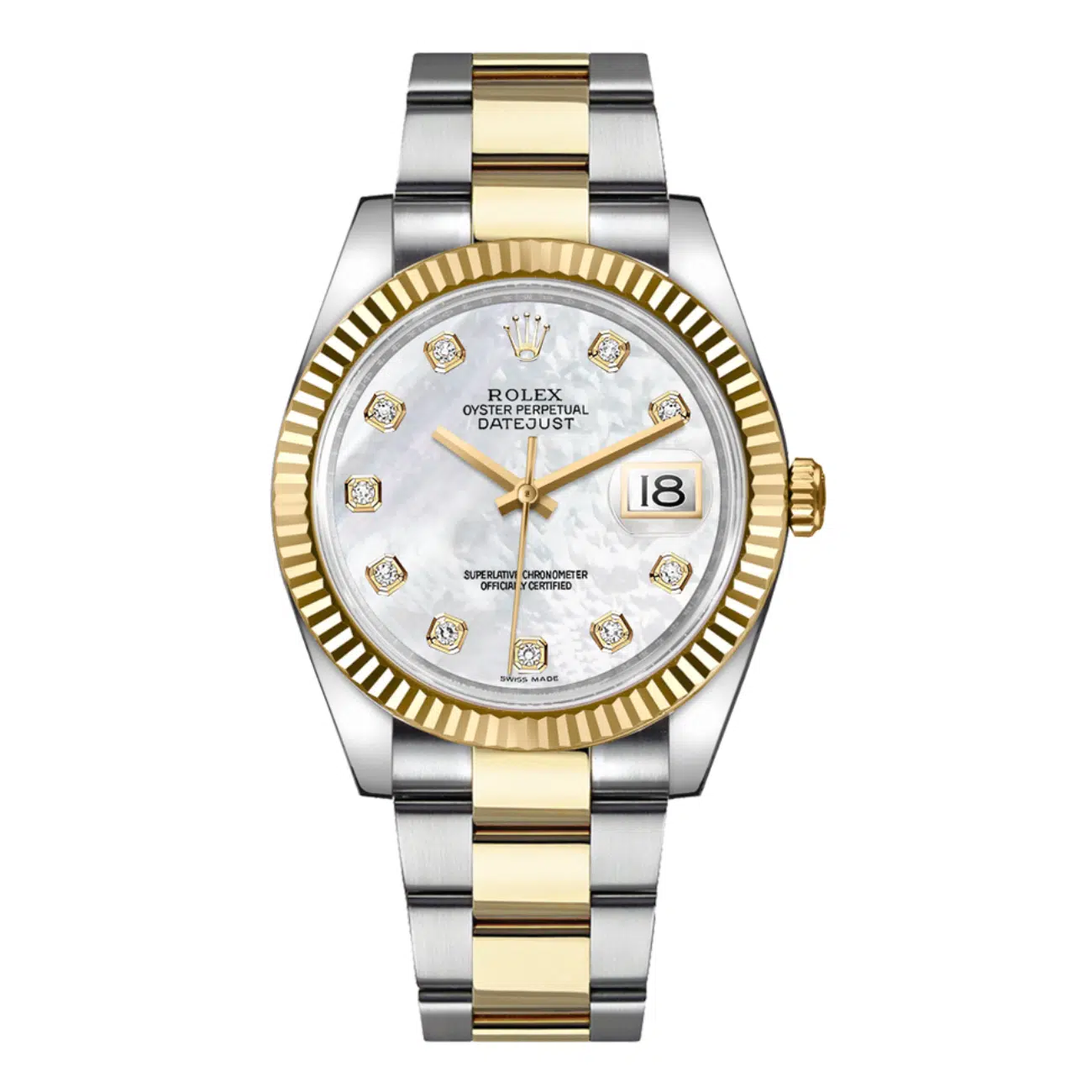 Rolex Datejust 126333-0017 41mm Mother of Pearl Dial Two Tone Oyster Bracelet