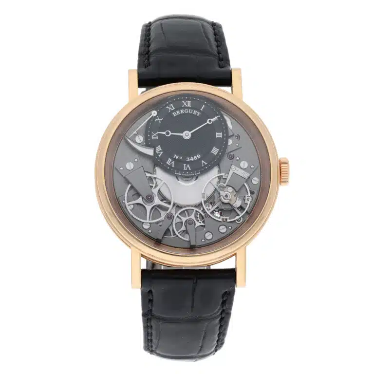 Breguet Tradition 7057BRG99W6 Grey Dial Black Leather Strap Rose Gold Watch 2019 – image 2