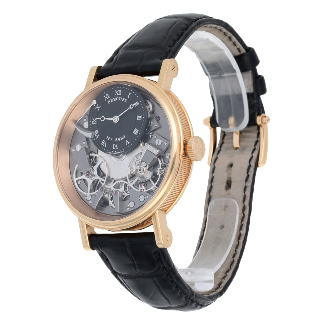 Breguet Tradition 7057BRG99W6 Grey Dial Black Leather Strap Rose Gold Watch 2019