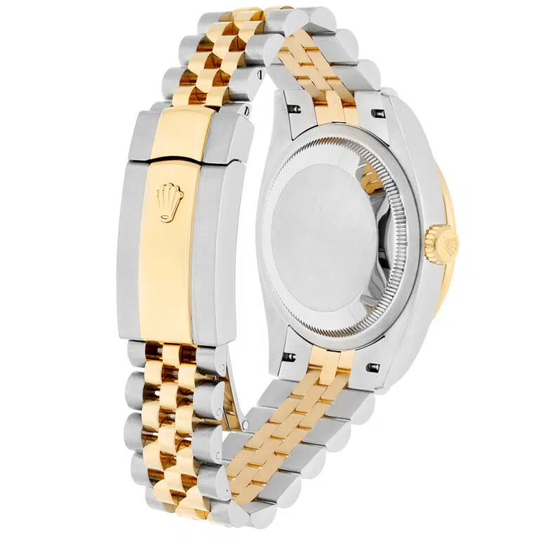 Rolex Datejust 126283rbr-0007 36mm Black Diamond Dial Diamond Bezel Stainless Steel Yellow Gold Watch – image 7