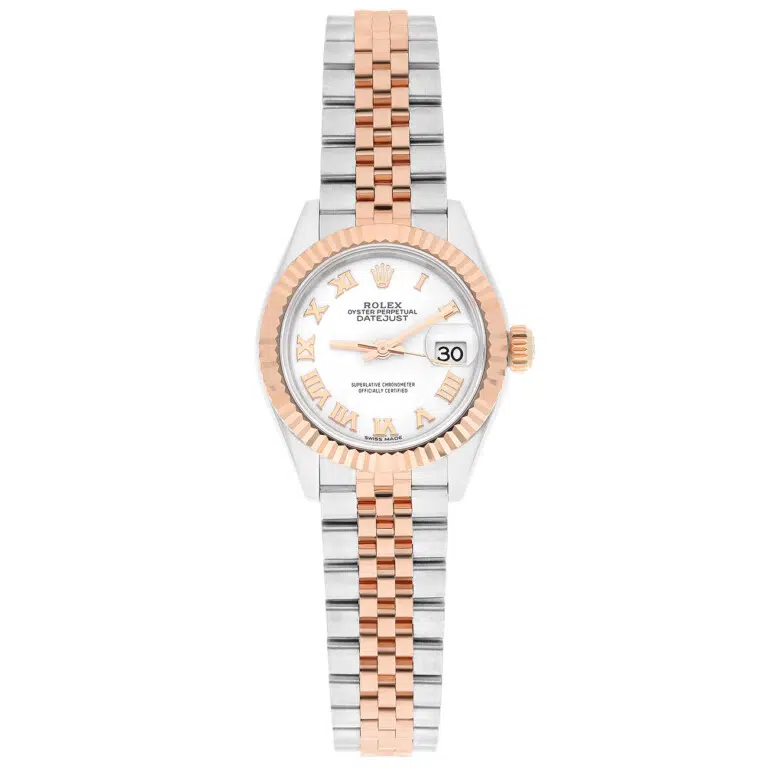 Rolex Lady-Datejust 279171-0021 28 MM White Roman Dial Jubilee Bracelet Stainless steel and Everose Gold Watch – image 2