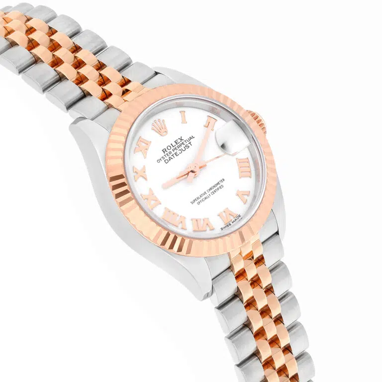 Rolex Lady-Datejust 279171-0021 28 MM White Roman Dial Jubilee Bracelet Stainless steel and Everose Gold Watch – image 5