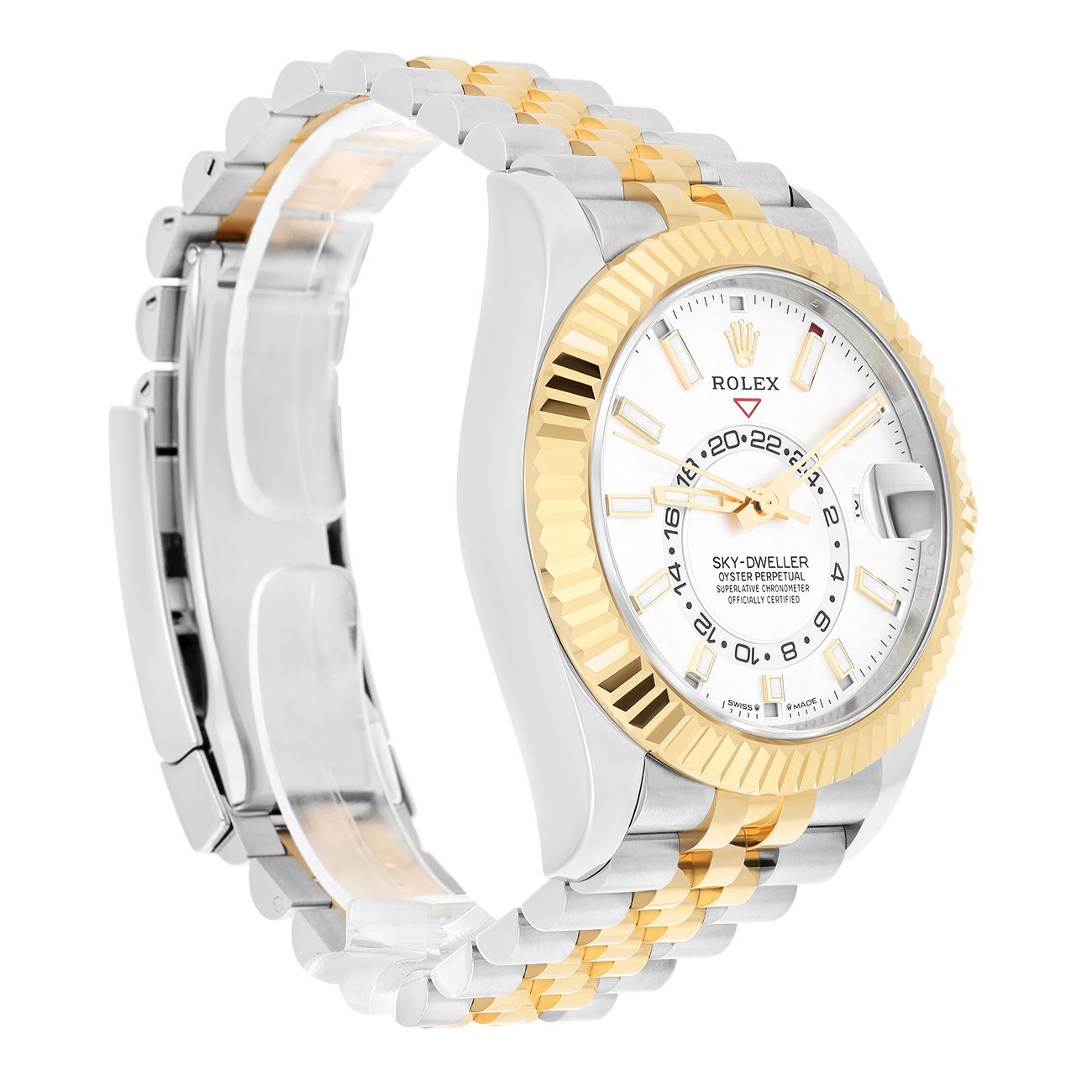Rolex Sky-Dweller 326933-0010 White Dial Jubilee Stainless Steel Yellow Gold Watch 2022
