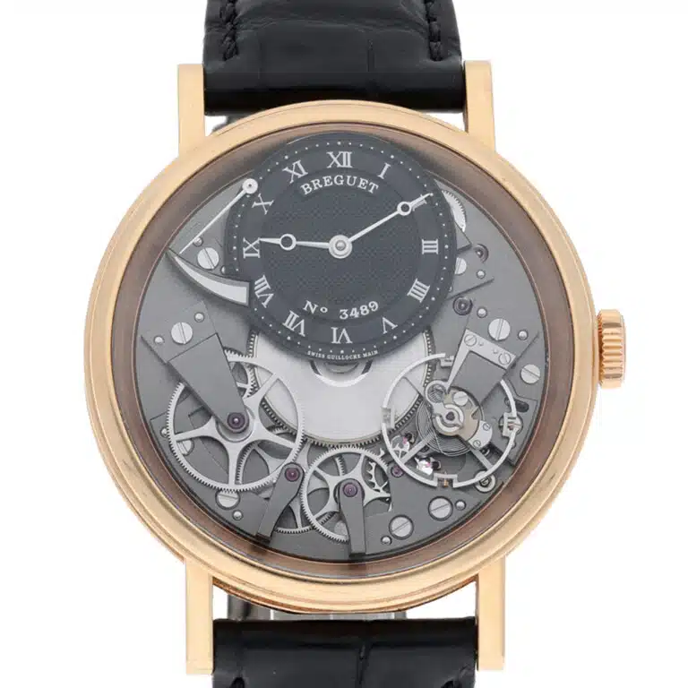 Breguet Tradition 7057BRG99W6 Grey Dial Black Leather Strap Rose Gold Watch 2019 – image 3
