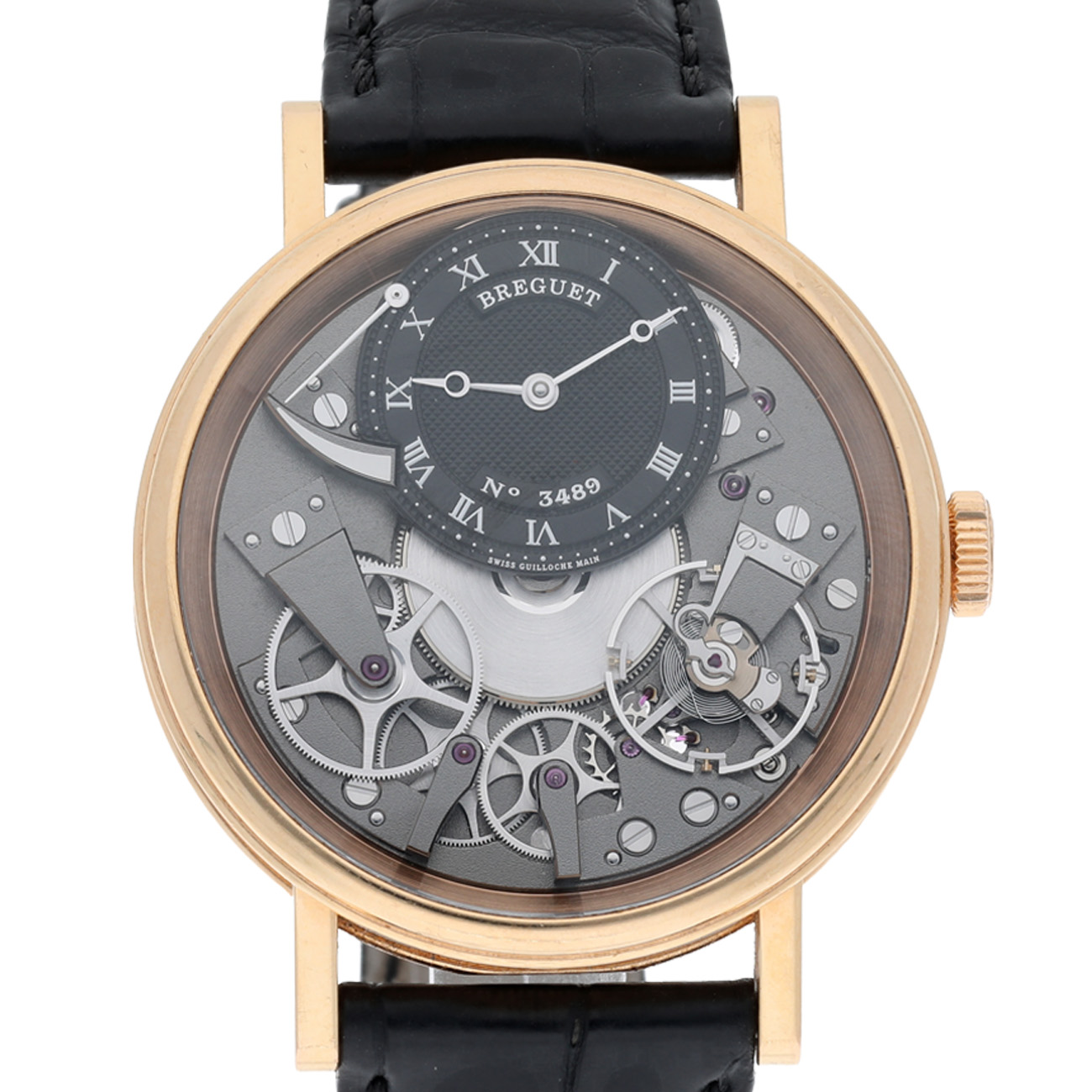 Breguet Tradition 7057BRG99W6 Grey Dial Black Leather Strap Rose Gold Watch 2019