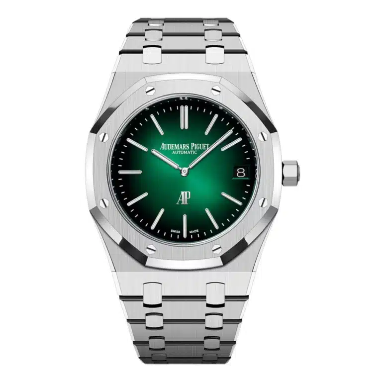 Audemars Piguet Royal Oak 16202PT.OO.1240PT.01 Green “Jumbo” Extra-Thin “50th Anniversary”