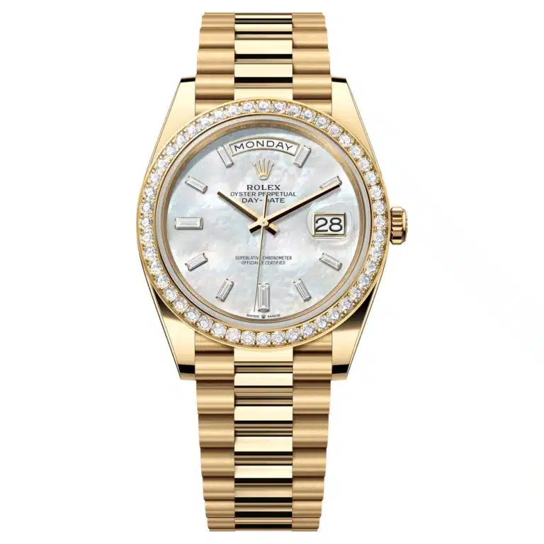 Rolex Day-Date 228348RBR-0046 Mother of Pearl Dial Yellow Gold President Bracelet