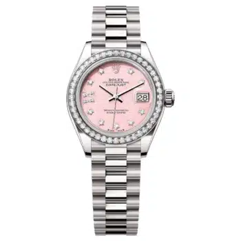 Rolex Lady-Datejust 279139RBR-0002 Pink Opal Dial 28MM White Gold President Bracelet