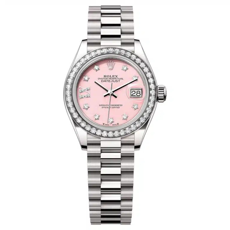 Rolex Lady-Datejust 279139RBR-0002 Pink Opal Dial 28MM White Gold President Bracelet