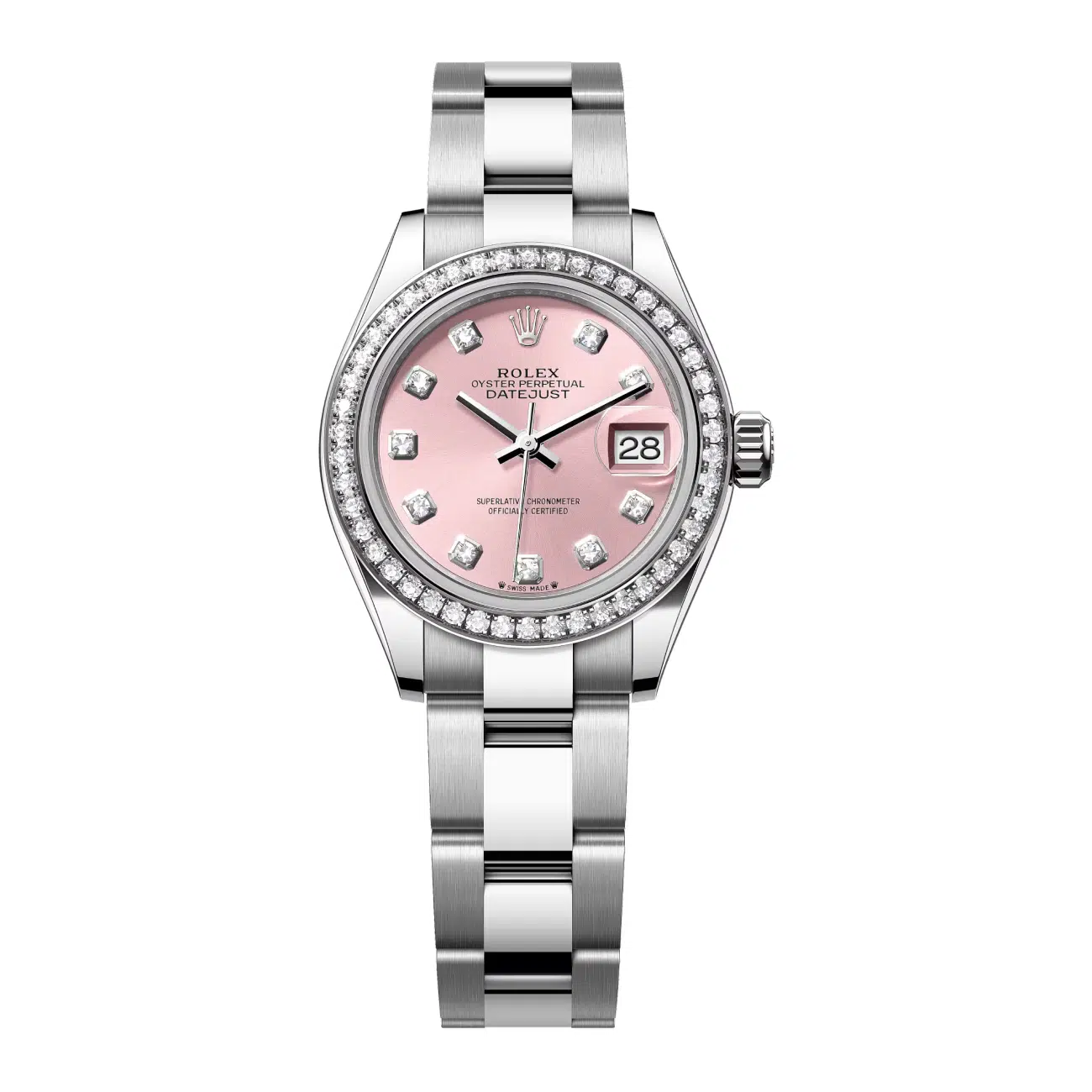 Rolex Lady-Datejust 279384RBR-0004 Pink Dial 28 MM Oyster Bracelet