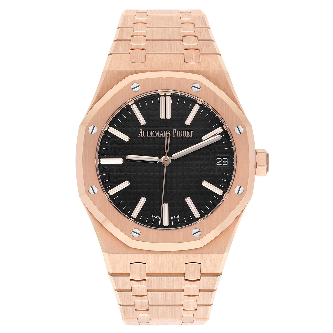 Audemars Piguet Royal Oak 15510OR.OO.1320OR.04 41mm Black Dial Pink Gold Watch