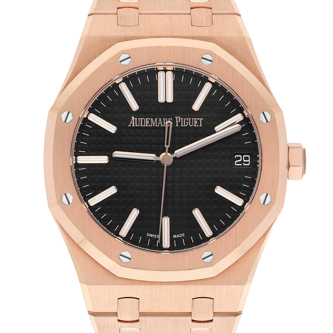 Audemars Piguet Royal Oak 15510OR.OO.1320OR.04 41mm Black Dial Pink Gold Watch