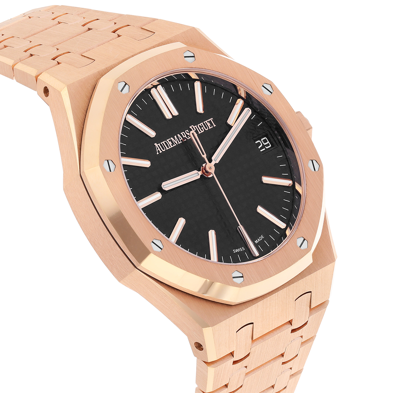 Audemars Piguet Royal Oak 15510OR.OO.1320OR.04 41mm Black Dial Pink Gold Watch