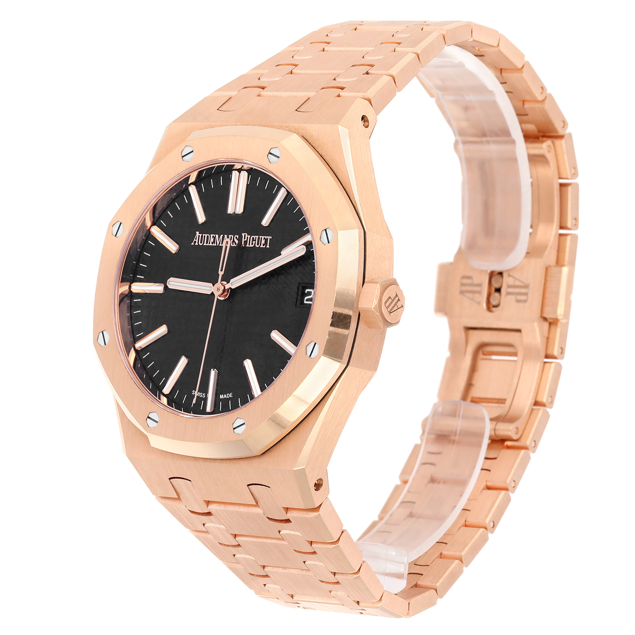 Audemars Piguet Royal Oak 15510OR.OO.1320OR.04 41mm Black Dial Pink Gold Watch