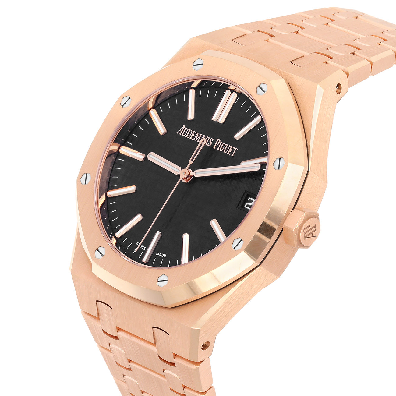 Audemars Piguet Royal Oak 15510OR.OO.1320OR.04 41mm Black Dial Pink Gold Watch