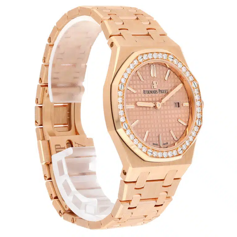 Audemars Piguet Royal Oak 67651or.zz.1261or.03 33mm Diamond Bezel Pink Dial Rose Gold – image 4