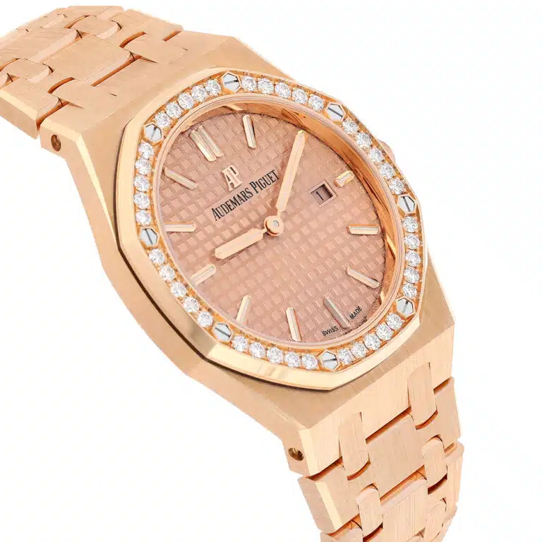 Audemars Piguet Royal Oak 67651or.zz.1261or.03 33mm Diamond Bezel Pink Dial Rose Gold – image 5