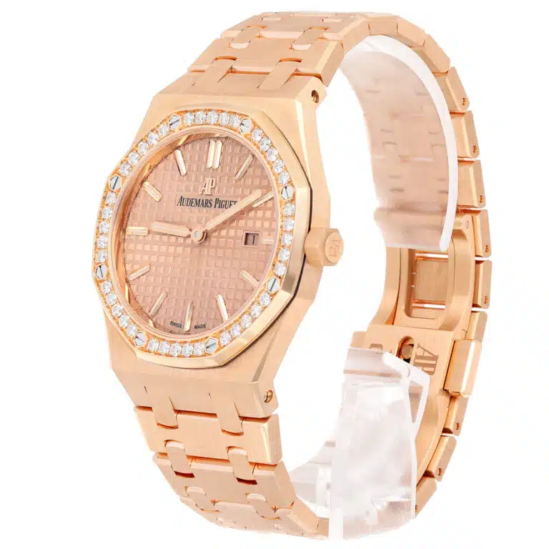 Audemars Piguet Royal Oak 67651or.zz.1261or.03 33mm Diamond Bezel Pink Dial Rose Gold – image 6