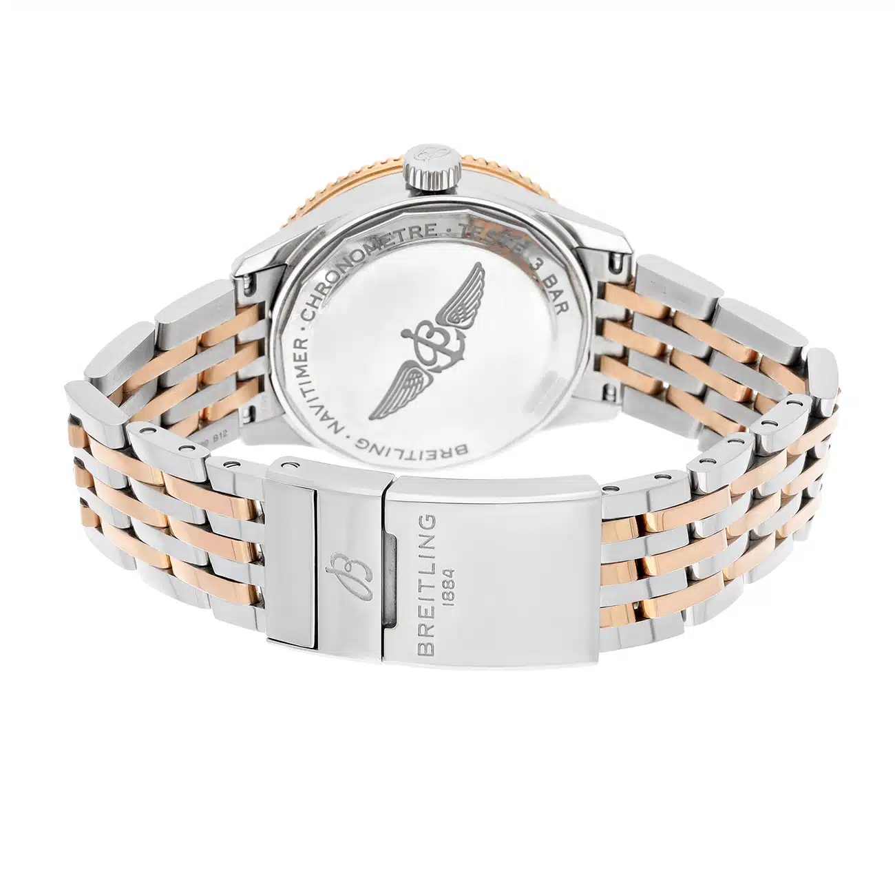 Breitling Navitimer 35mm U17395211A1U1 White MOP Diamond Dial Stainless Steel & Rose Gold Watch – image 9