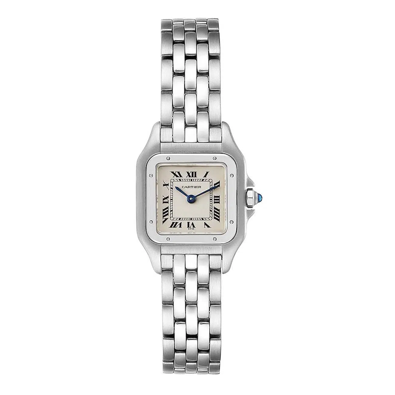 Cartier Panthère Quartz Silver Roman Dial Stainless Steel