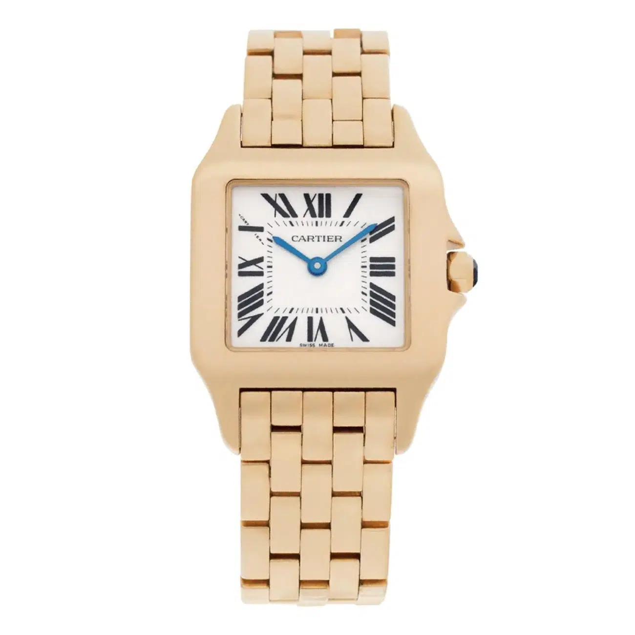 Cartier Santos W25062X9 Quartz 28mm Yellow Gold Ladies Watch
