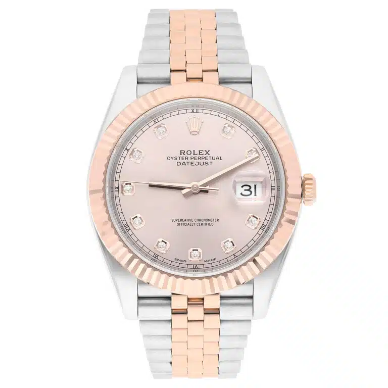Rolex Datejust 126331-0008 41MM Diamond Sundust Dial Jubilee Bracelet Steel & Rose Gold Watch – image 3