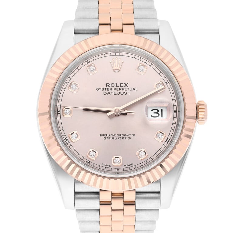 Rolex Datejust 126331-0008 41MM Diamond Sundust Dial Jubilee Bracelet Steel & Rose Gold Watch – alternate view