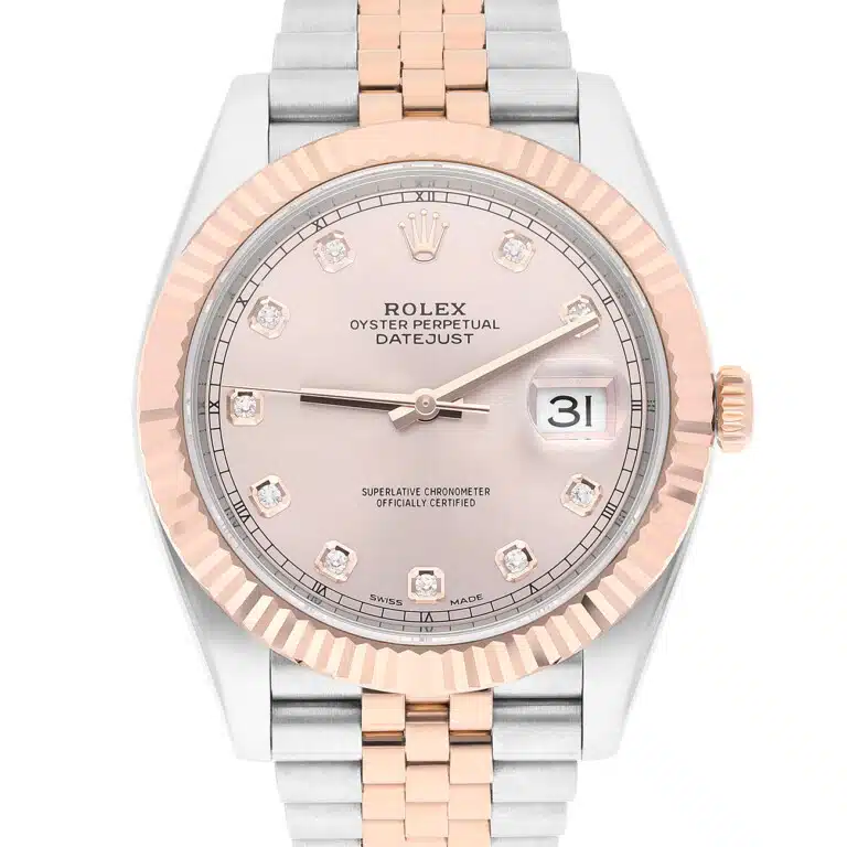 Rolex Datejust 126331-0008 41MM Diamond Sundust Dial Jubilee Bracelet Steel & Rose Gold Watch – image 2