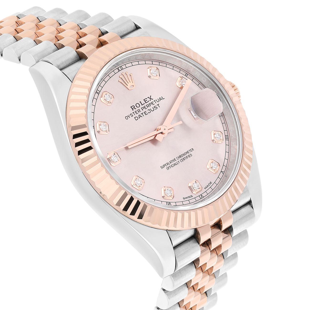 Rolex Datejust 126331-0008 41MM Diamond Sundust Dial Jubilee Bracelet Steel & Rose Gold Watch