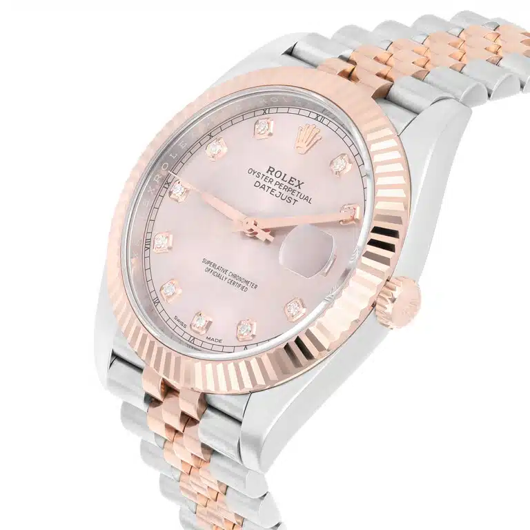 Rolex Datejust 126331-0008 41MM Diamond Sundust Dial Jubilee Bracelet Steel & Rose Gold Watch – image 7