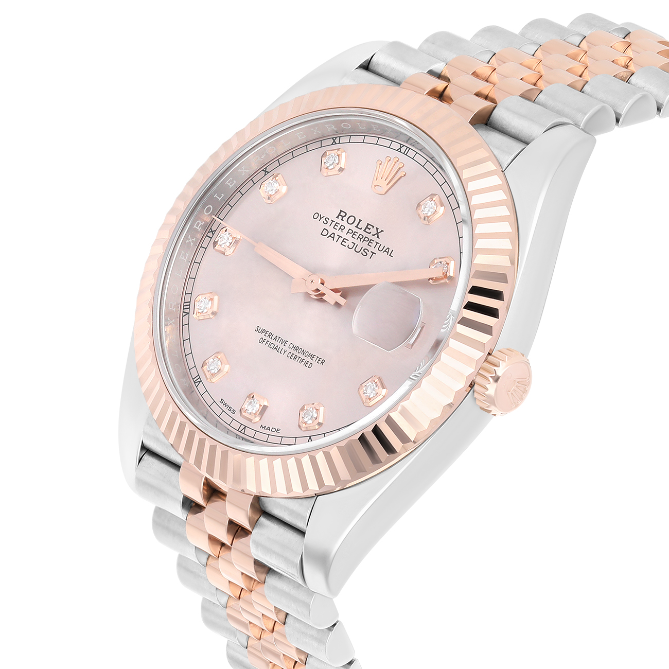 Rolex Datejust 126331-0008 41MM Diamond Sundust Dial Jubilee Bracelet Steel & Rose Gold Watch