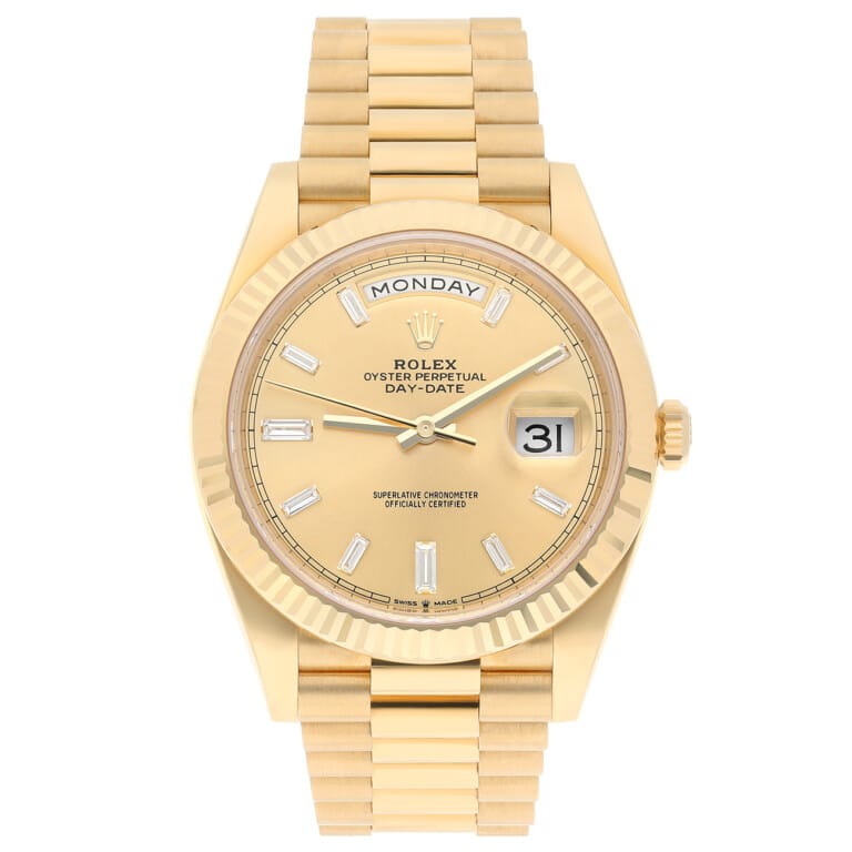Rolex Day-Date 228238-0005 40mm Champagne Diamond Dial Yellow Gold President Watch – alternate view