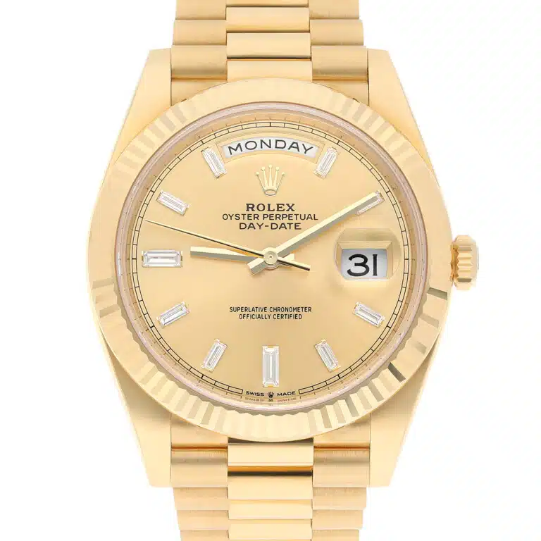 Rolex Day-Date 228238-0005 40mm Champagne Diamond Dial Yellow Gold President Watch – image 3