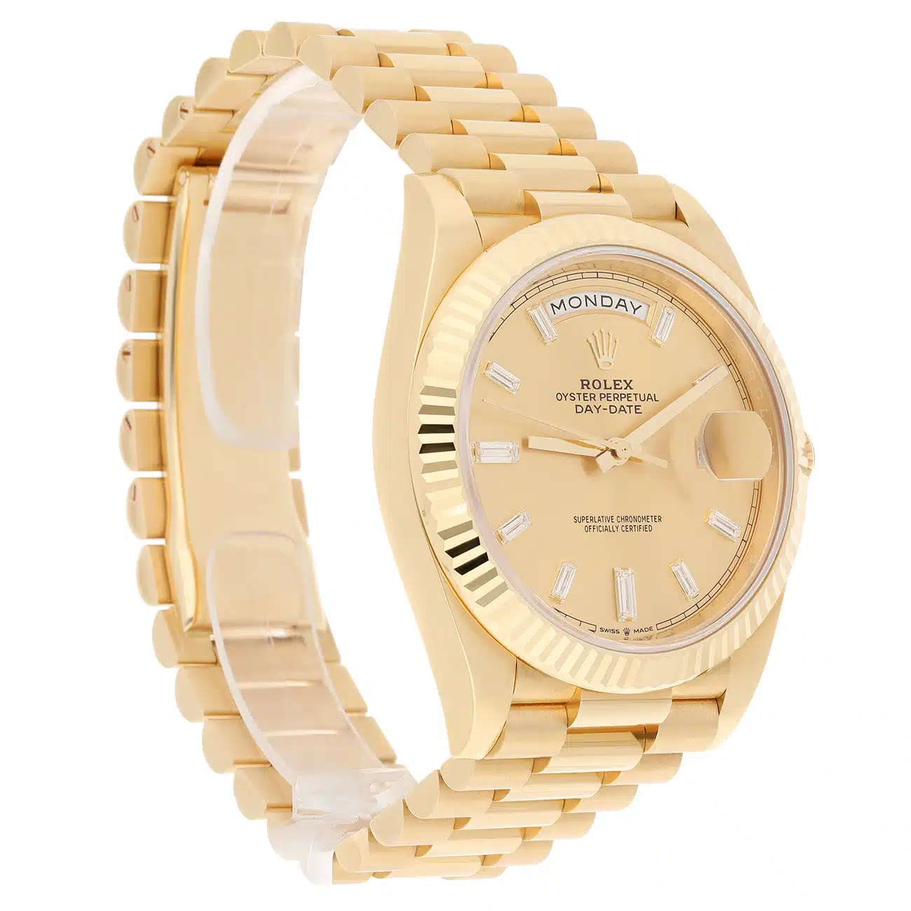 Rolex Day-Date 228238-0005 40mm Champagne Diamond Dial Yellow Gold President Watch – image 4