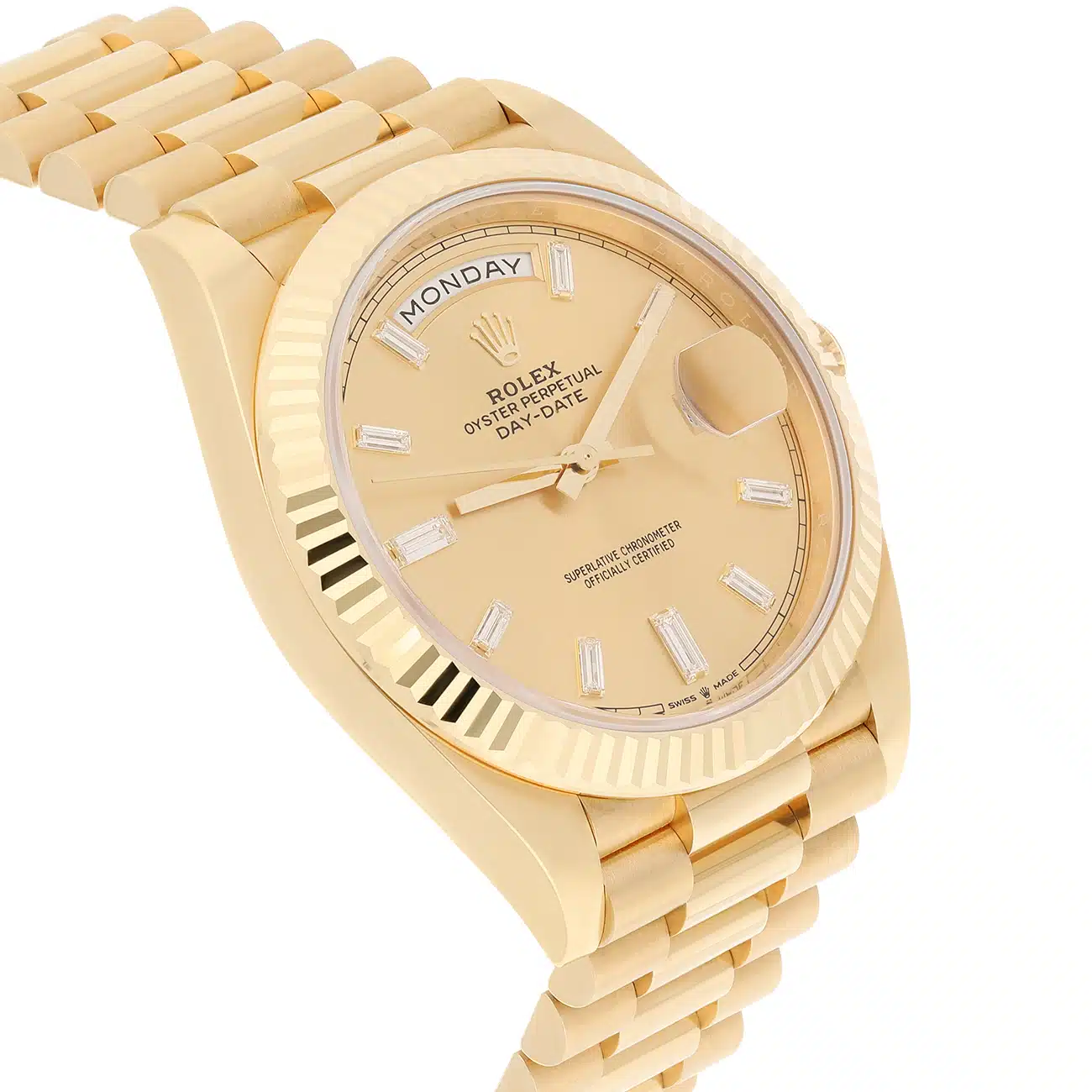 Rolex Day-Date 228238-0005 40mm Champagne Diamond Dial Yellow Gold President Watch – image 5