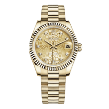 Rolex Datejust 178278 31MM Champagne Jubilee Dial President Bracelet Yellow Gold Watch 2009