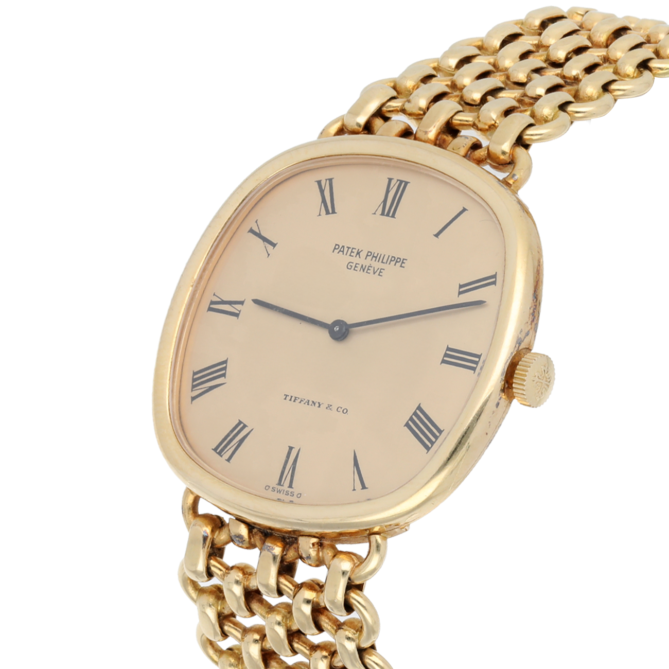 Vintage Patek Philippe Roman Champagne Dial Yellow Gold Watch