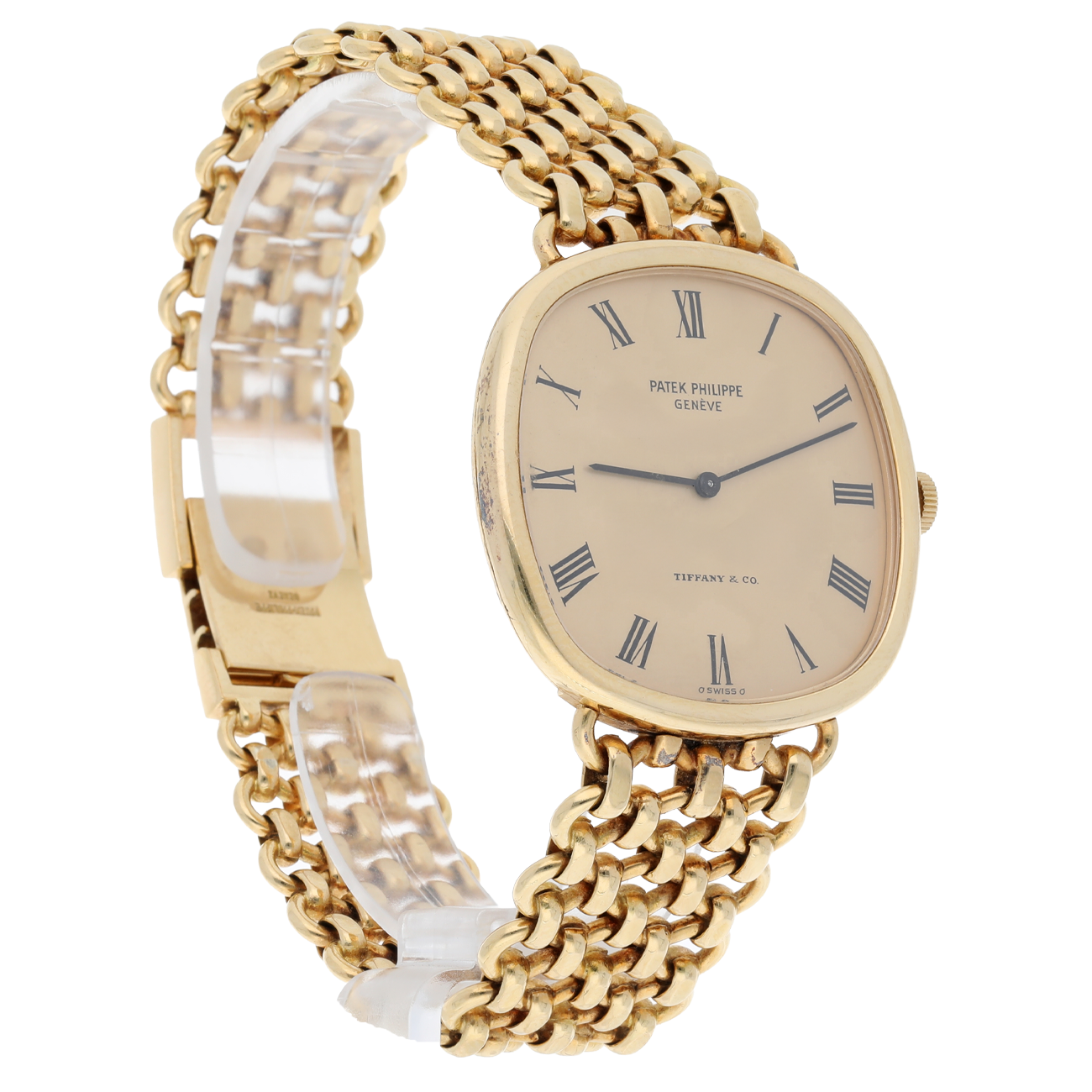 Vintage Patek Philippe Roman Champagne Dial Yellow Gold Watch