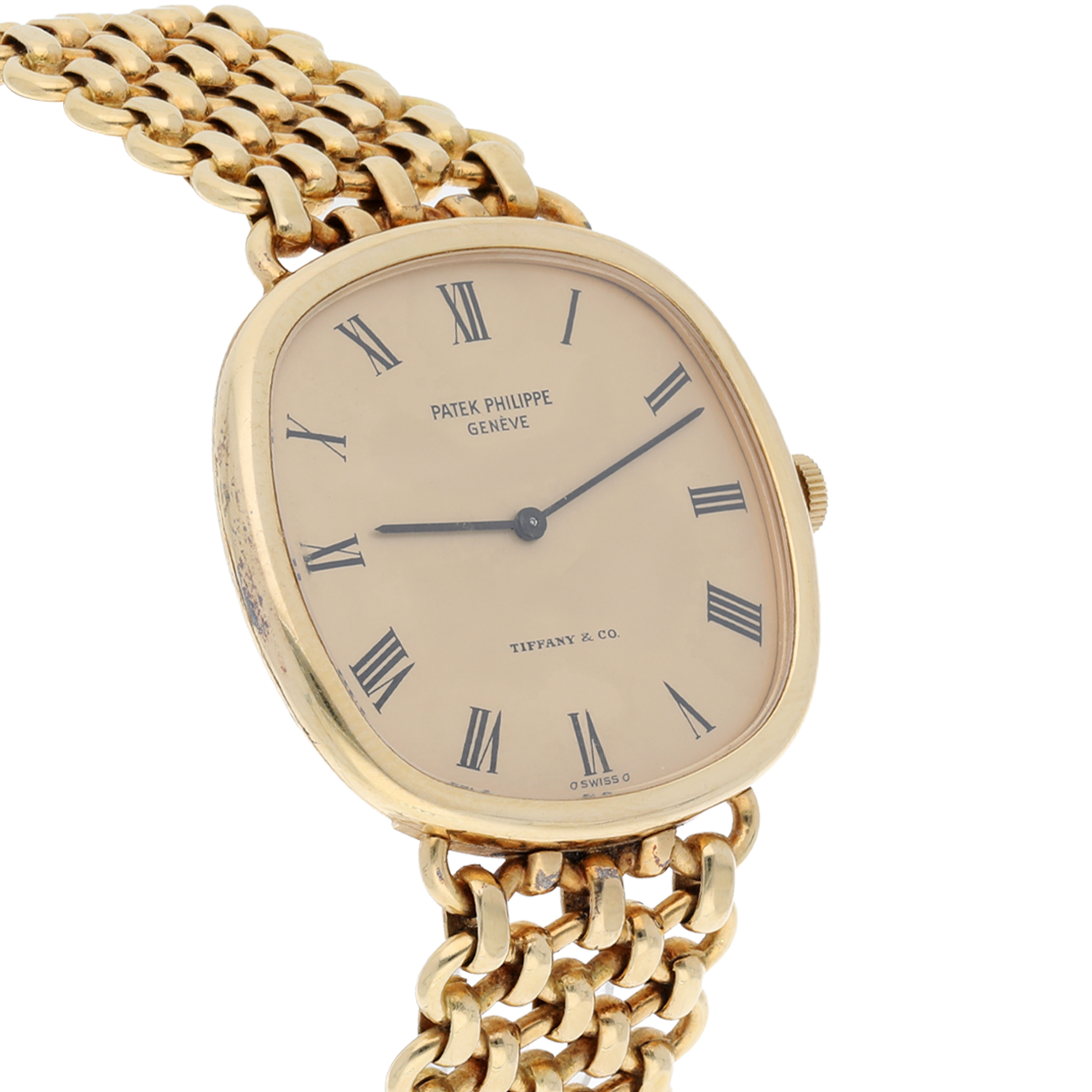 Vintage Patek Philippe Roman Champagne Dial Yellow Gold Watch