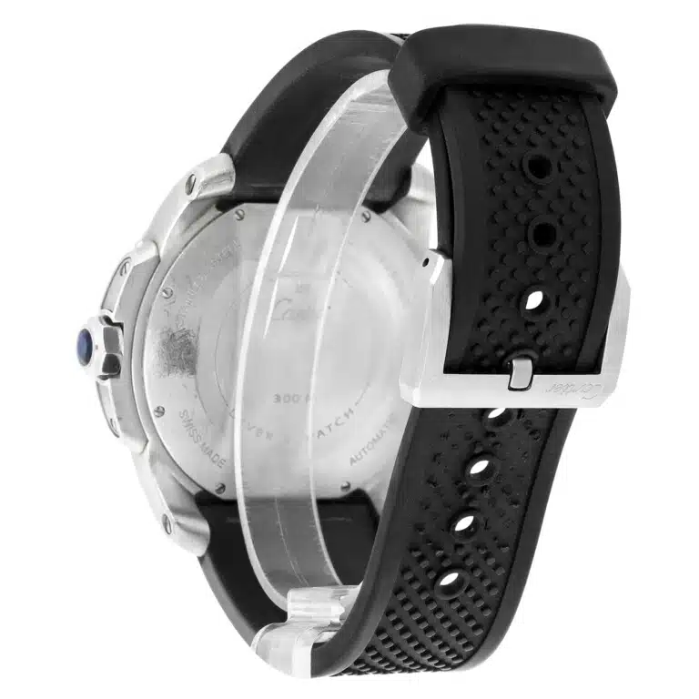 Cartier Calibre de Cartier W7100056 Automatic Diver Black Dial Rubber Strap Men's Watch – image 8